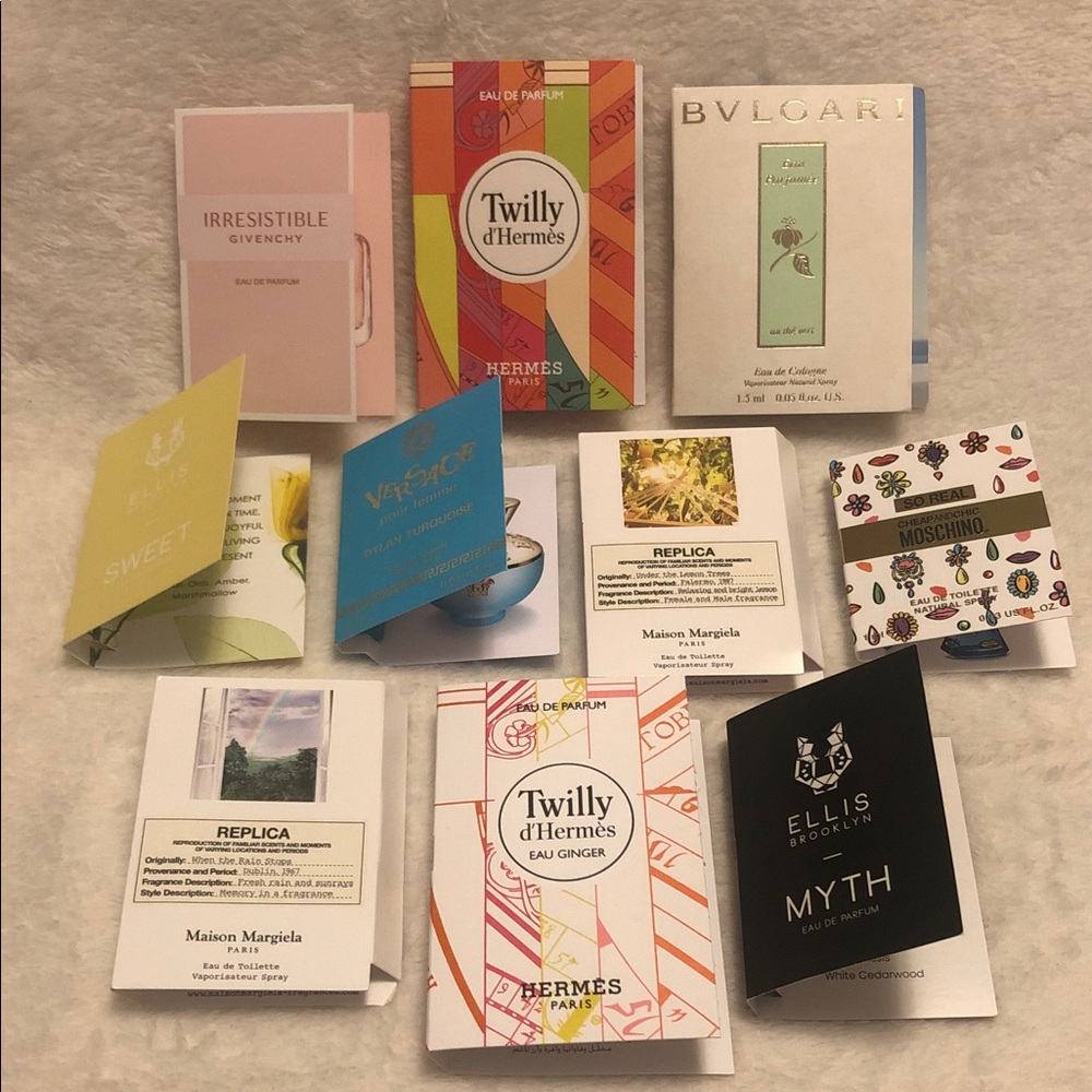 Fragrance Sample Set of 10 Givenchy, Hermes, Ellis Brooklyn & More